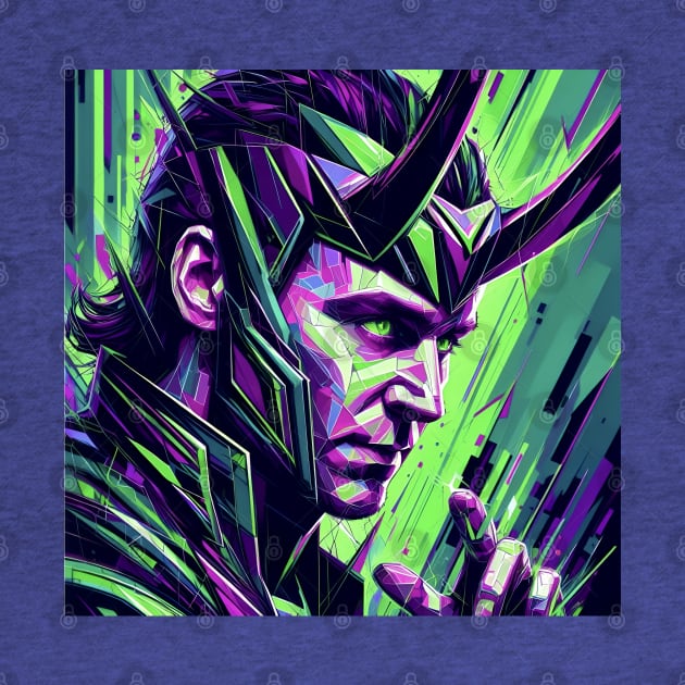 Loki in Stained Glass by Delulu Designs